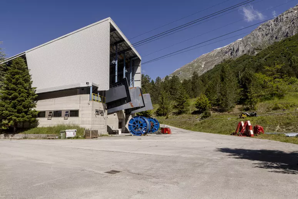 Funivia del Gran Sasso, stazione di Fonte Cerreto.