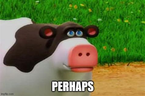 empty "perhaps cow" meme template.