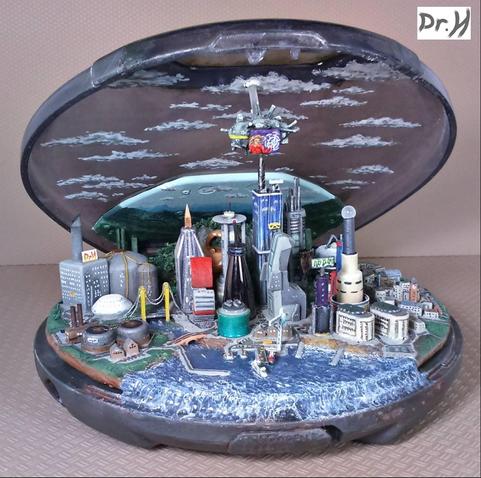 Front view of the CD City.