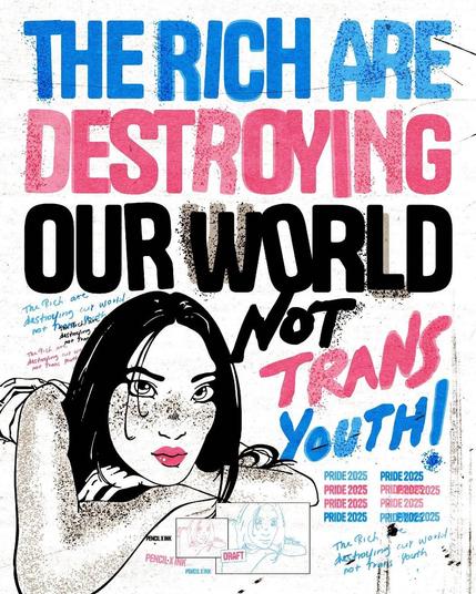 THE RICH ARE
DESTROYING
OUR WORLD
NOT
TRANS
YOUTH!

via fuckyeahanarchistposters