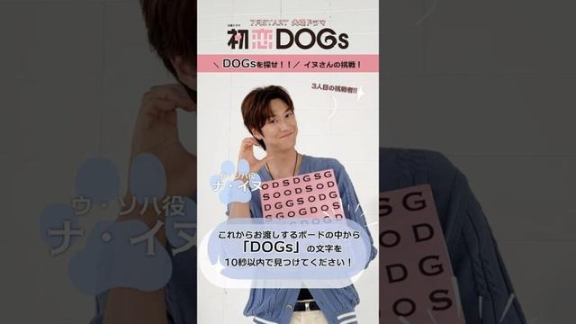ナ･イヌさんが挑戦! DOGSを探せ🔎!『#初恋DOGs』🐕‎⁦‪#ナイヌ