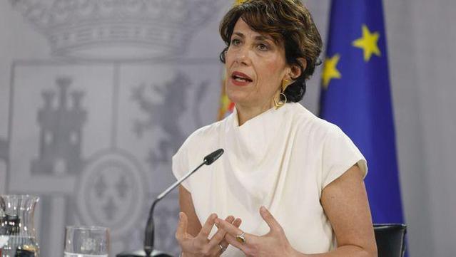 La ministra d'Inclusió, Seguretat Social i Migracions, Elma Saiz, després d'un Consell de Ministres (EFE/Juan Carlos Hidalgo)