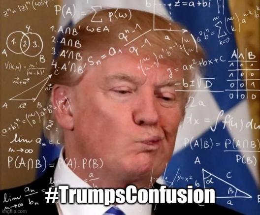 Trump looking confused with math and geometry imagery surrounding him meant to represent his confusion sourced from:

https://www.threads.com/@gingermaealltheway/post/DKcezkUPW7X?xmt=AQF0vJXK6N4IBYmj0Sqpp7x5XgSD315yCENlnmdA22ko0A

I added #TrumpsConfusion BottomText