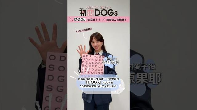 清原さんが挑戦! DOGSを探せ🔎!『#初恋DOGs』🐕#清原果耶