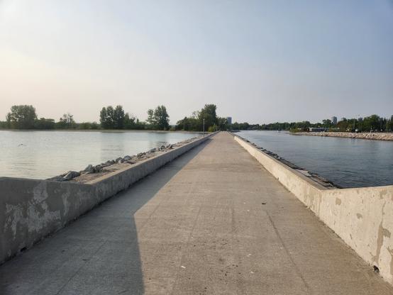 Cement pier.