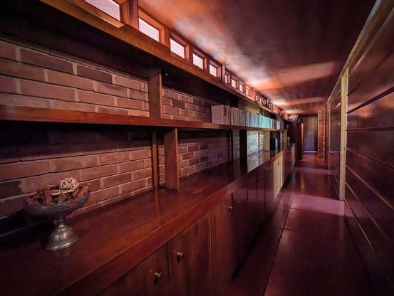 One of a series of photographs taken at a state park in Iowa that features a Frank Lloyd Wright-designed home.