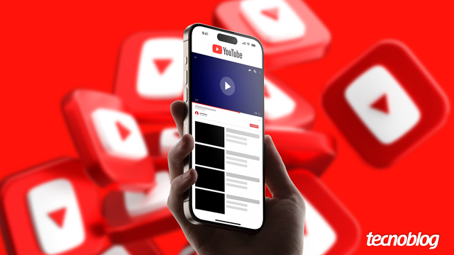 <figure class="wp-block-image size-large wp-lightbox-container"><img alt="Imagem mostra uma mão segurando um smartphone preto que exibe a interface do aplicativo YouTube. O logo do YouTube, um retângulo branco com um triângulo vermelho apontando para a direita, e a palavra &quot;YouTube&quot; em branco, aparecem na parte superior da tela do smartphone. O fundo da imagem é vermelho com vários logos do YouTube em diferentes tamanhos. Na parte inferior direita, o logotipo do &quot;Tecnoblog&quot; é visível." class="wp-image-820073" height="596" src="https://files.tecnoblog.net/wp-content/uploads/2025/04/youtube-celular-1060x596.png" width="1060" /><button class="lightbox-trigger" type="button">
			<svg fill="none" height="12" viewBox="0 0 12 12" width="12" xmlns="http://www.w3.org/2000/svg">
				<path d="M2 0a2 2 0 0 0-2 2v2h1.5V2a.5.5 0 0 1 .5-.5h2V0H2Zm2 10.5H2a.5.5 0 0 1-.5-.5V8H0v2a2 2 0 0 0 2 2h2v-1.5ZM8 12v-1.5h2a.5.5 0 0 0 .5-.5V8H12v2a2 2 0 0 1-2 2H8Zm2-12a2 2 0 0 1 2 2v2h-1.5V2a.5.5 0 0 0-.5-.5H8V0h2Z" fill="#fff">
			</svg>
		</button><figcaption class="wp-element-caption">YouTube agora requer iOS 16 para funcionar em iPhones e iPads (ilustração: Vitor Pádua/Tecnoblog)</figcaption></figure>


<details class="tb-resumo tb-callout padrao">
    Resumo
    <div class="tb-resumo-topicos tb-callout-texto"><ul>
<li>
<p>O YouTube para iPhone e iPad agora exige iOS 16, encerrando o suporte para versões anteriores.</p>
</li>
<li>
<p>Dispositivos com iOS 15 podem baixar apenas a 