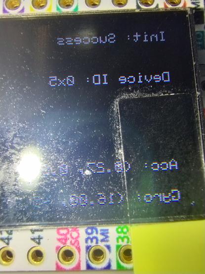 slightly better picture of the Wemos ESP32S3 pro mini board with a backward font being displayed using Adafruit_GC9A01A library.