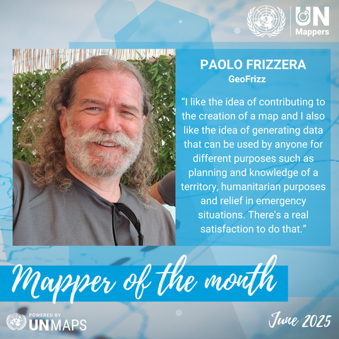 UN Mapper of the Month for June 2025: Paolo Frizerra