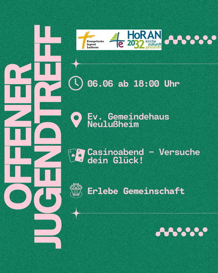Plakat für den offenen Jugendtreff im Juni