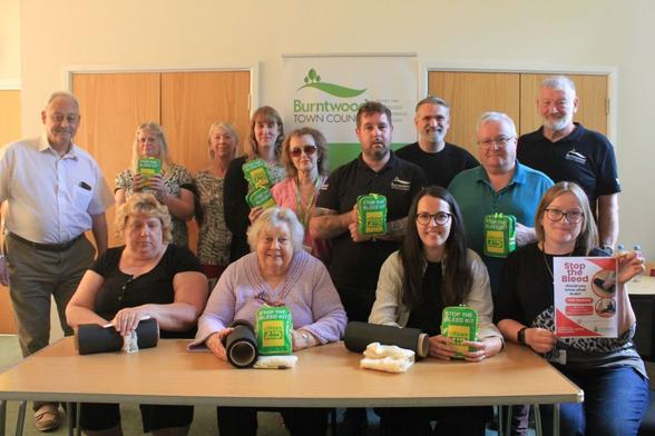 Some of those who took part in the Stop the Bleed training session at Burntwood Town Council