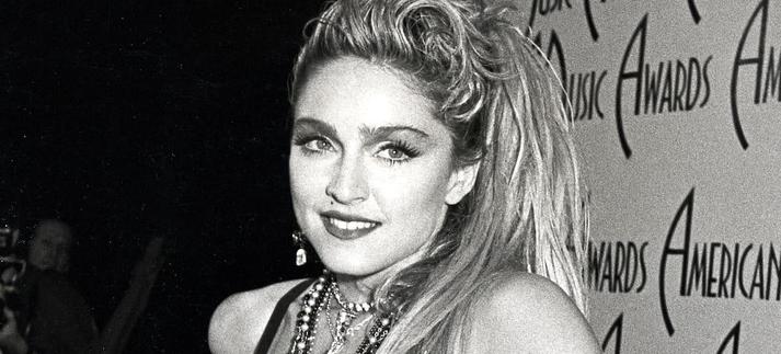Madonna, en 1985, año en que llegó al Nº1 de la lista con 'Material girl'.