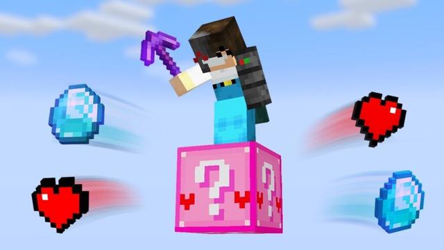 Minecraft, But It's On 1 Pink Lucky Block