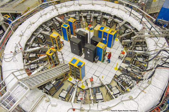 Der Muon g-2 Speicherring mit 14 Metern Durchmesser am Fermi National Accelerator Laboratory