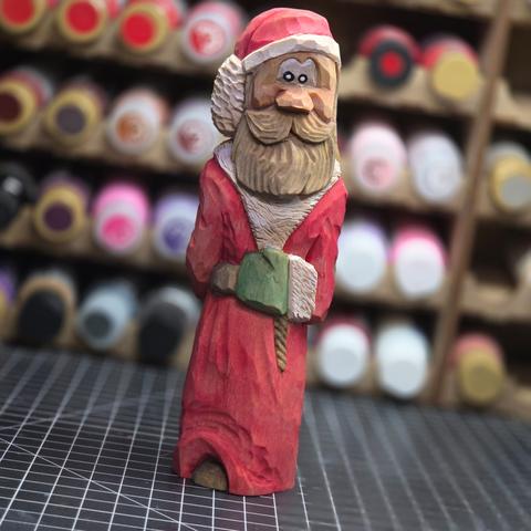 Hand carved Santa