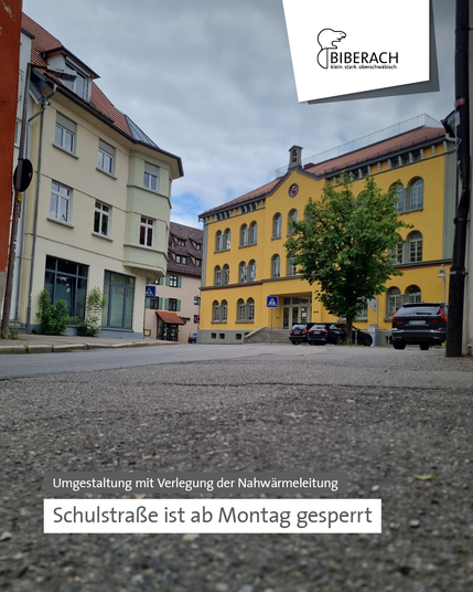 Umgestaltung mit Verlegung der Nahwärmeleitung: Schulstraße ist ab Montag gesperrt.