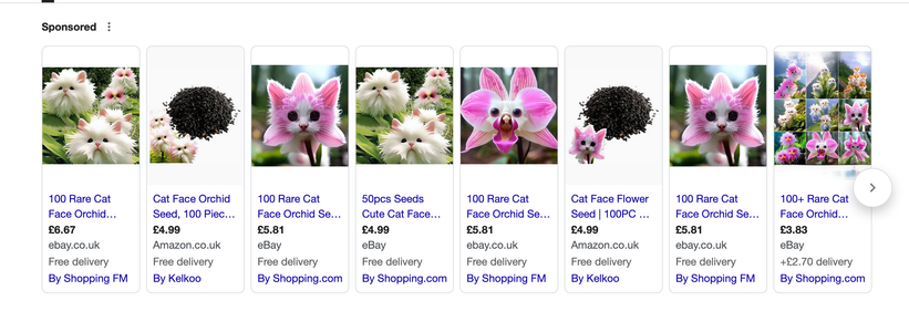 Google sponsored links.