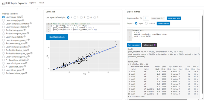 Screenshot of the ggplot2 layer explorer shiny app