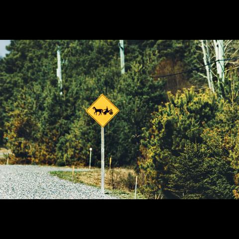 yellow sign in Otario,Canada