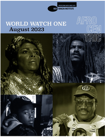 Cover from World Watch One magazine, August 2023 edition. "Afrocentric" theme.