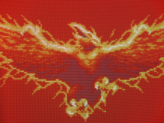 Impressive art of Gaurodan spreading their wings while blazing with tremendous power.