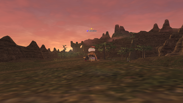 Mewkies again watches a sunset while sitting out in the open steppes of Western Sarutabaruta.