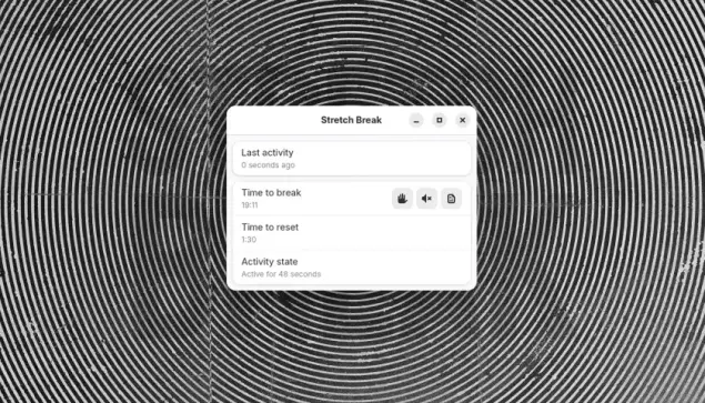 screenshot in the middle of concentric circles