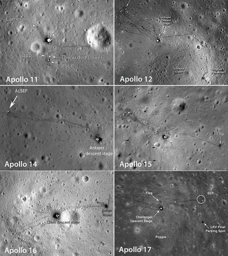 Amazingly enough even after decades the footprints and rover tracks of the astronauts are still visible as if they were only made last night within the moons regolith.