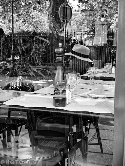 Head reflection in the window