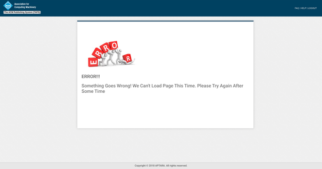 A screenshot of the error message from the ACM Taps build system.