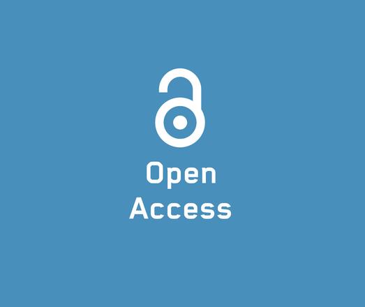 weißes Open Access Icon auf blauem Hintergrund
