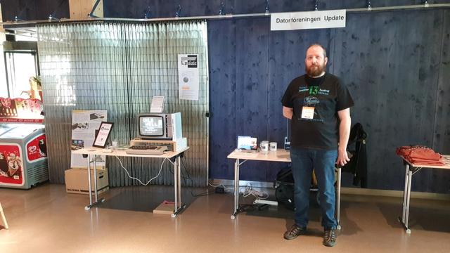 Update's exhibition stand with a C64 at Uppsala Tech Conference VT2025