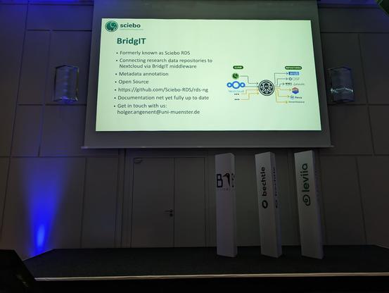 A slide on their bridge to Research Data Archival