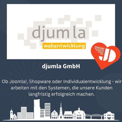djumla GmbH, ob Joomla, Shopware oder Individualentwicklung - wir arbeiten mit den Systemen, die unsere Kunden langfristig erfolgreich machen.