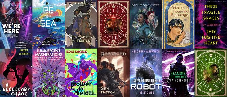 14 book covers in an array