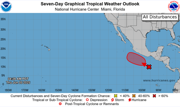 Big blob south of Mexico in the Pacific, 80% chance of forming a tropical depression