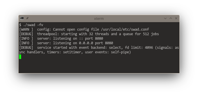 swad startup on generic POSIX