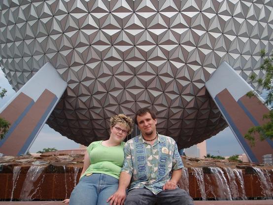 My wife and I at Epcot in Disney World from 2009.