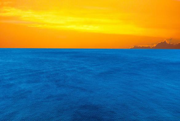 oranger Himmel 
blaues Meer
2 Komplementärfarben