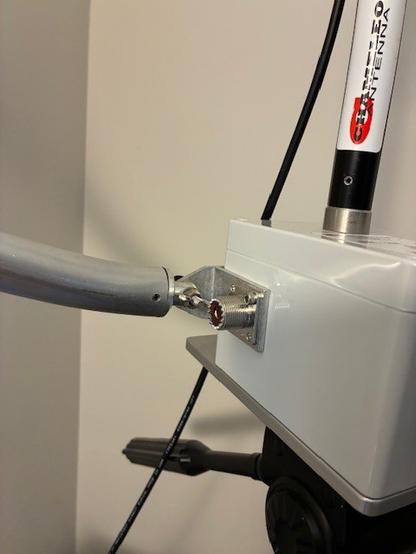 Photo of left lower loop mounting point on the CHA F-Loop 3 tuning box