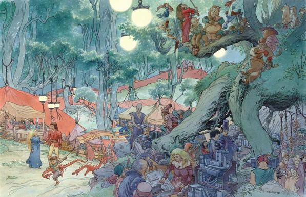 Ilustración de Charles Vess para "Stardust".