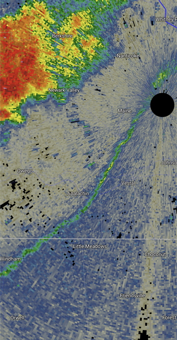 Radar detected outflow boundary.