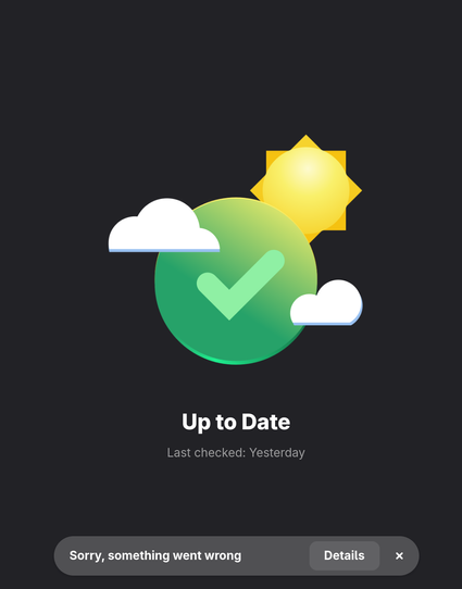 Gnome software saying up to date