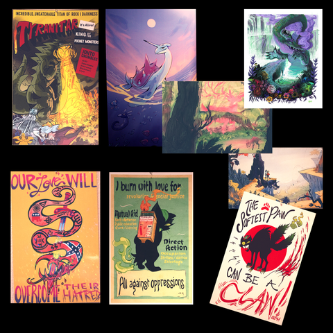 Multiple prints of mine in the shop