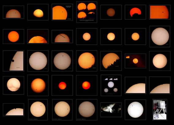 2012 Transit of Venus - photo collage