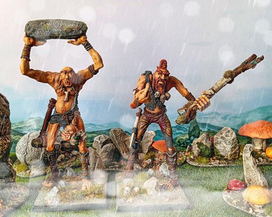 The giants of Albion. 28mm Warhammer miniatures.