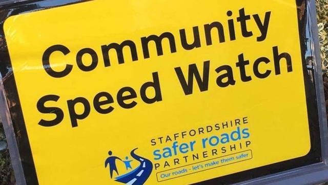 A community speed watch sign