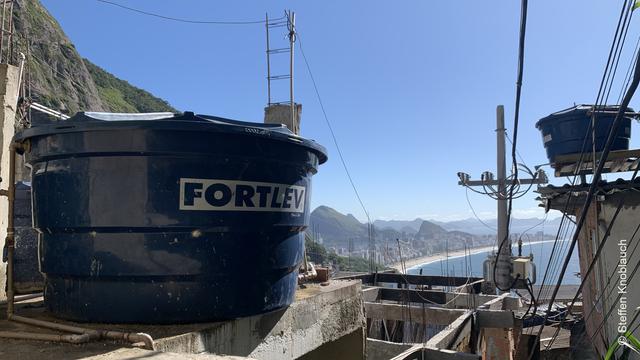 Water tanks: common Aedes aegypti breeding site in Rio de Janeiro (Brazil).