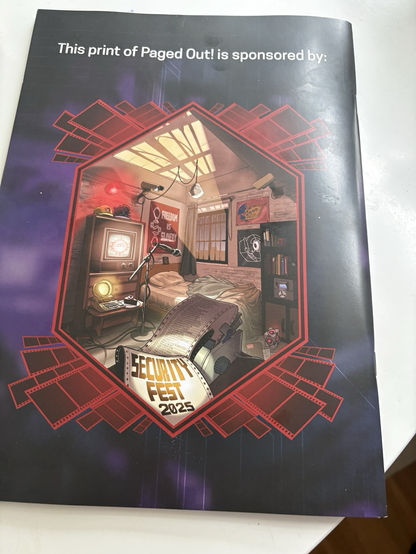 Pagedout back cover, SecurityFest 2025 logo