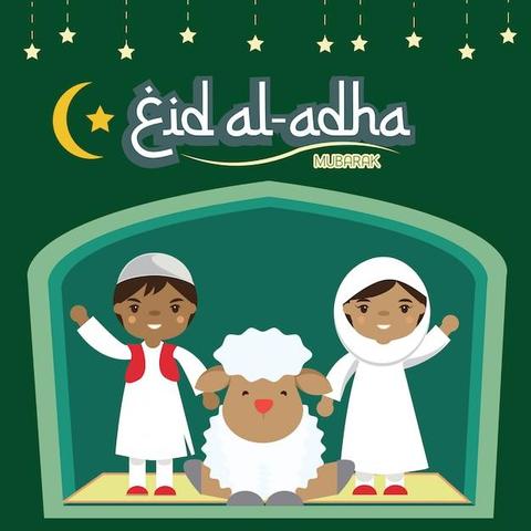 eid al-adha
Mubarak
Kinder + Schaf